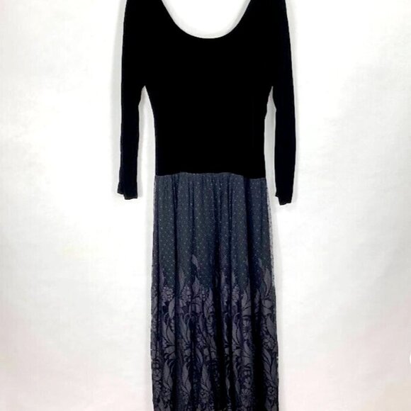 Vintage Ellen Tracy Maxi Velvet Dress Whimsy Fairy Goth Witchy Dark 90s Y2K 6 - Picture 1 of 6